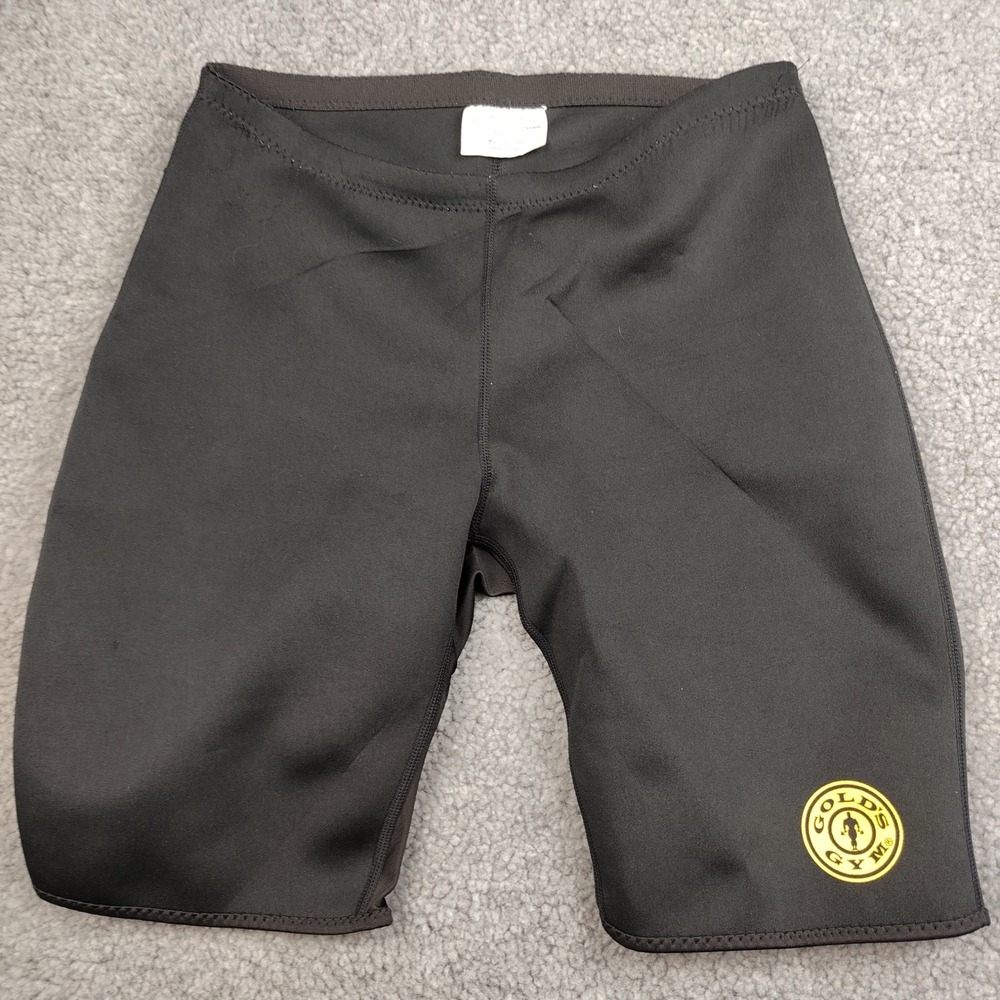 Golds Gym Neoprene Sauna Shorts Black Weight Loss Workout Gear Size S/M